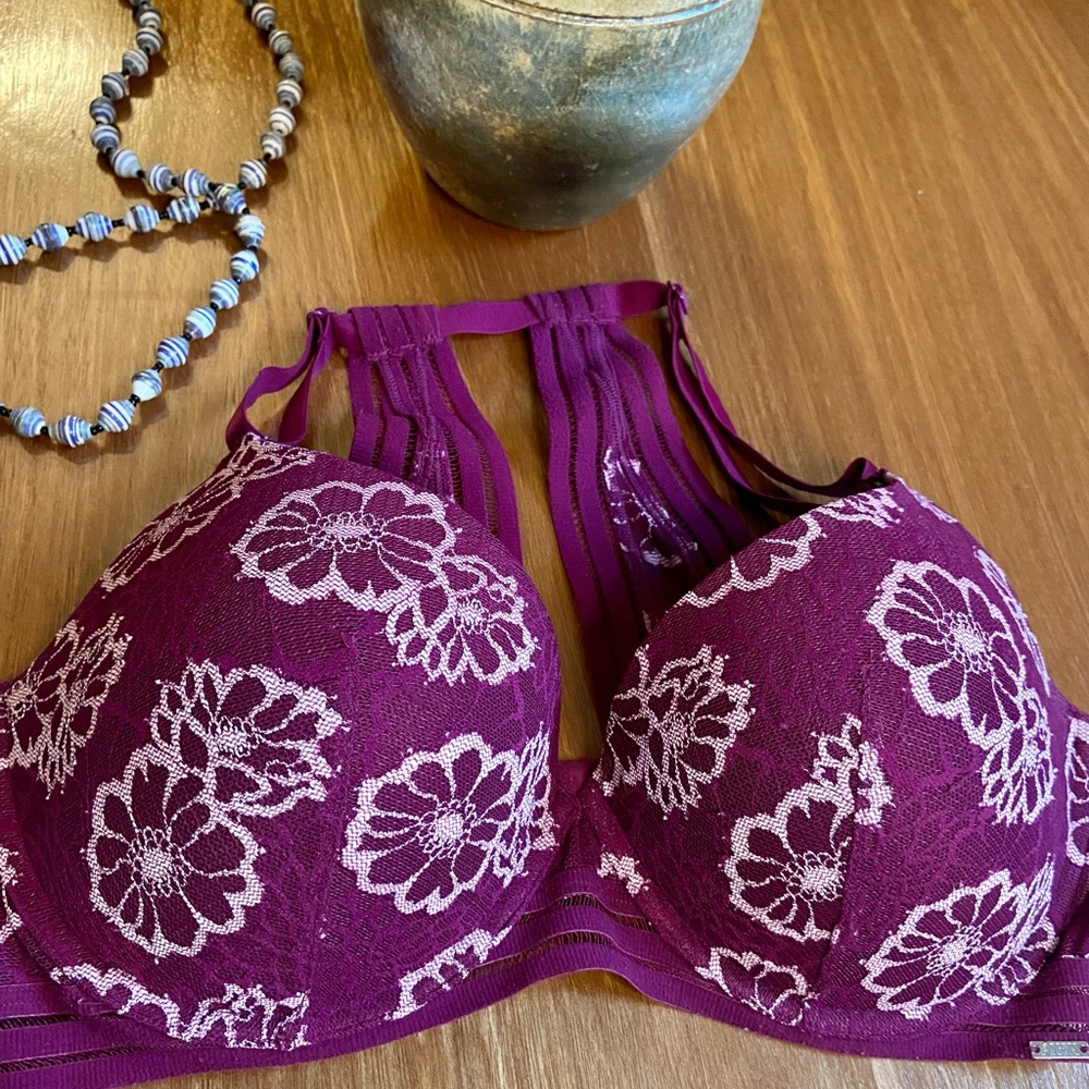⚡️SALE⚡️Victoria Secret PINK 34DD Lace Adjustable Racerback Bra